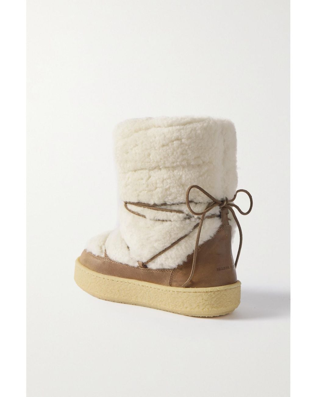 Isabel Marant Natural Soft Shearling Ankle Boots