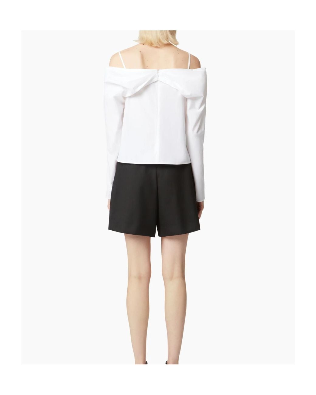 Nina Ricci White Off Shoulder Blouse