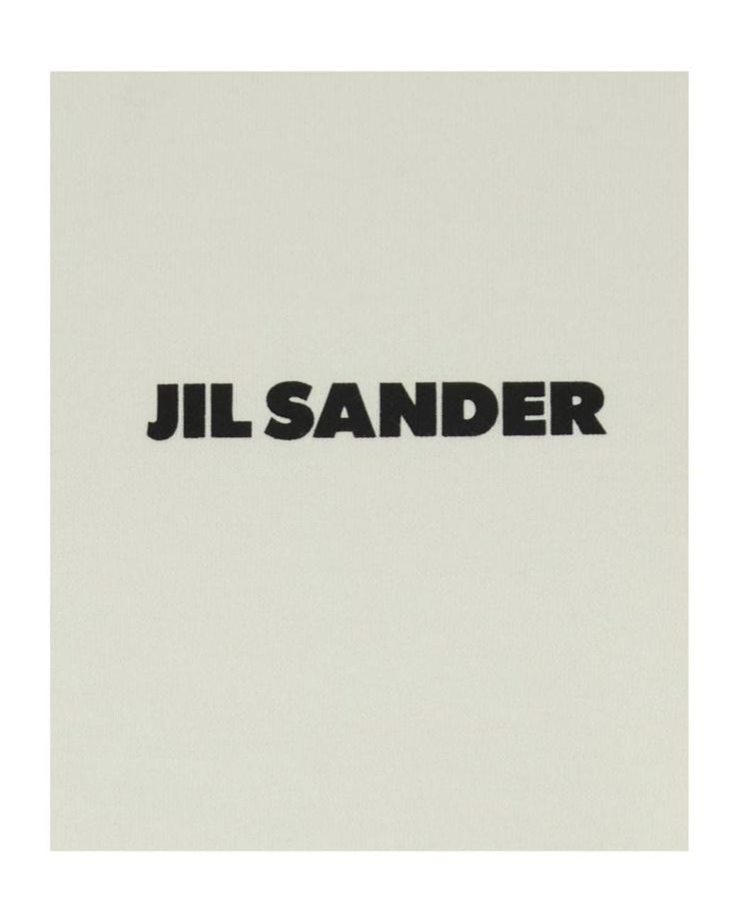 Jil Sander White Long-Sleeved Crewneck T-Shirt for men