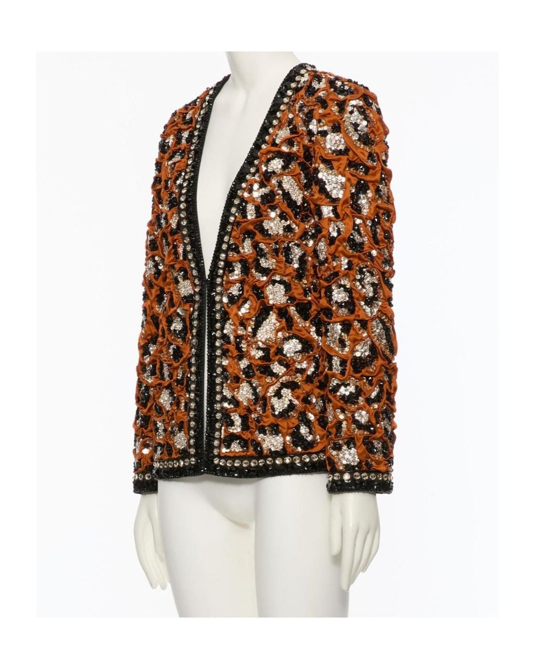 Valentino Brown V-Neck Long-Sleeved Casual Jacket