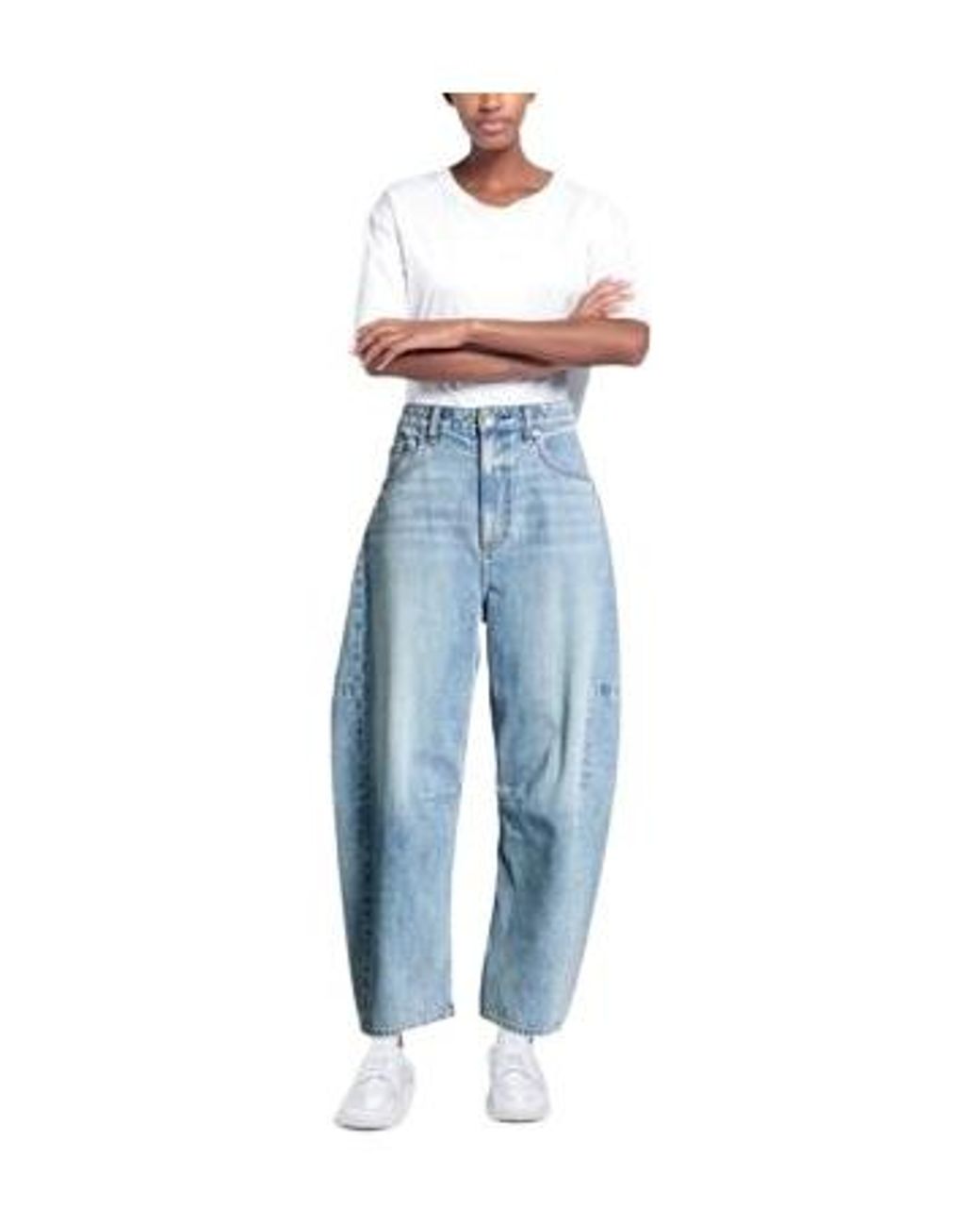 Rag & Bone Blue High-Waist Cargo Jeans