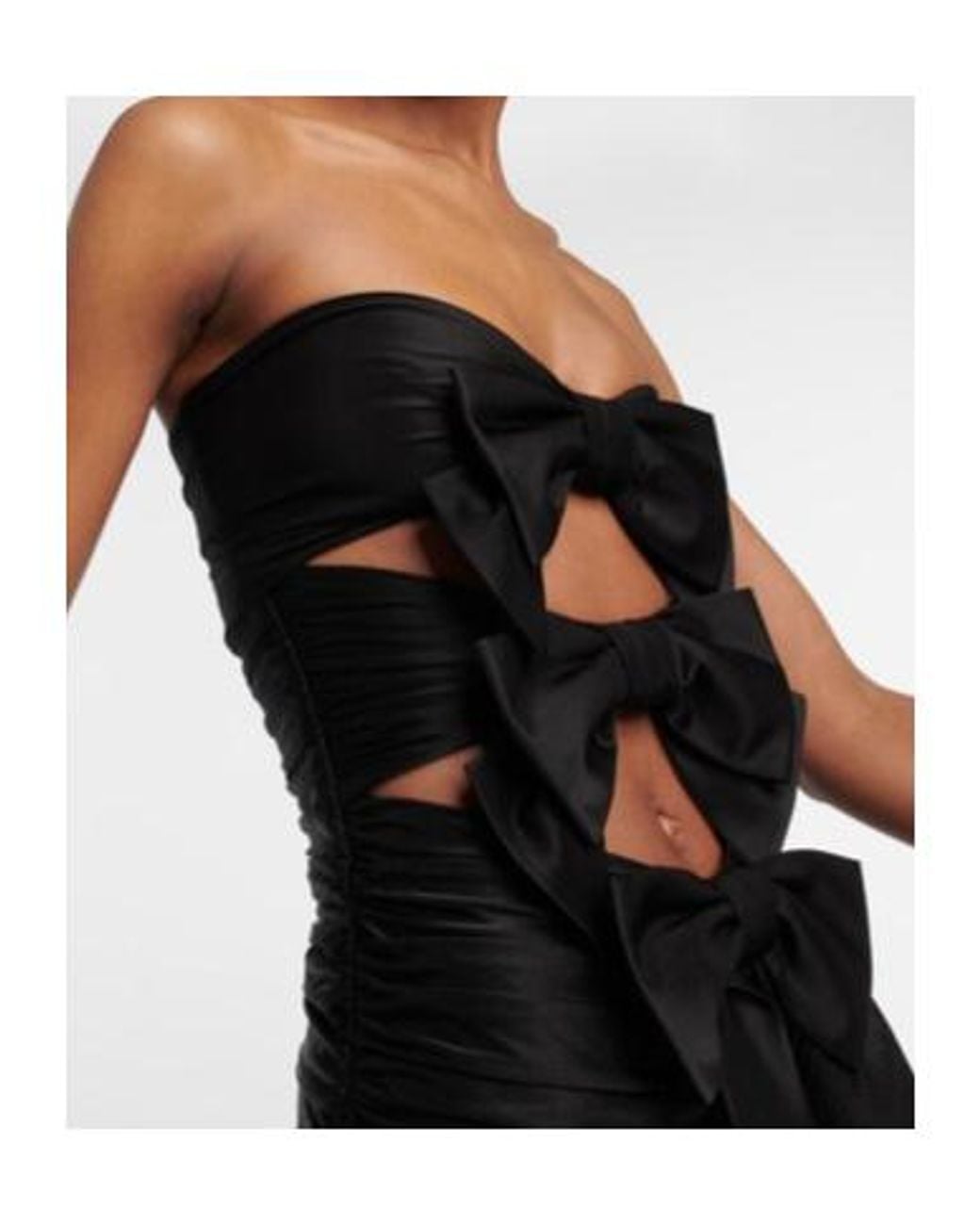 Alexandre Vauthier Black Strapless Jersey Minidress