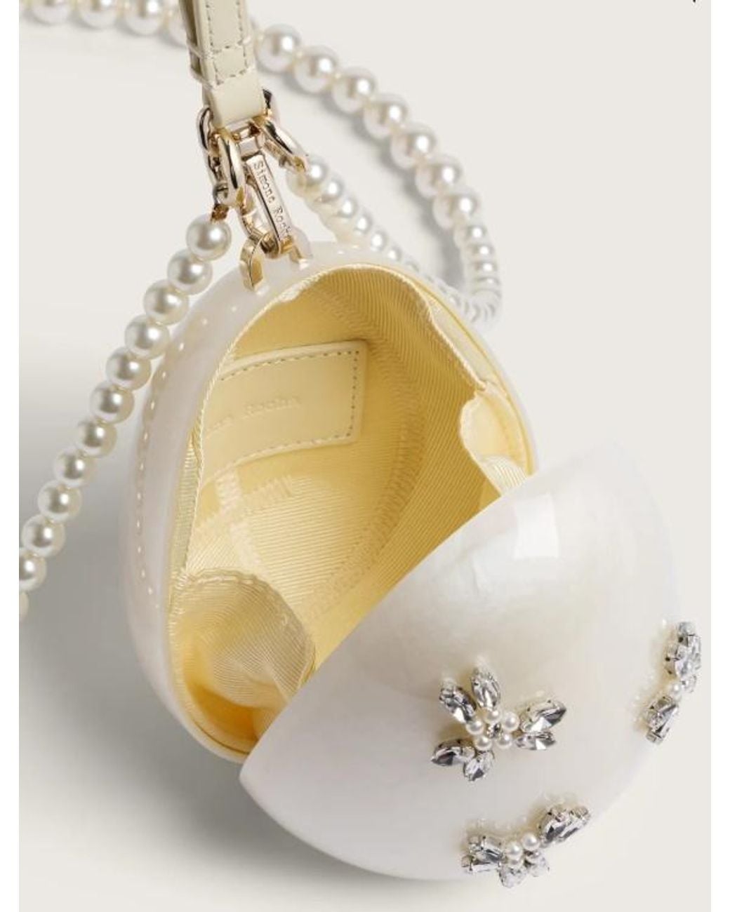 Simone Rocha White Micro Egg Shoulder Bag