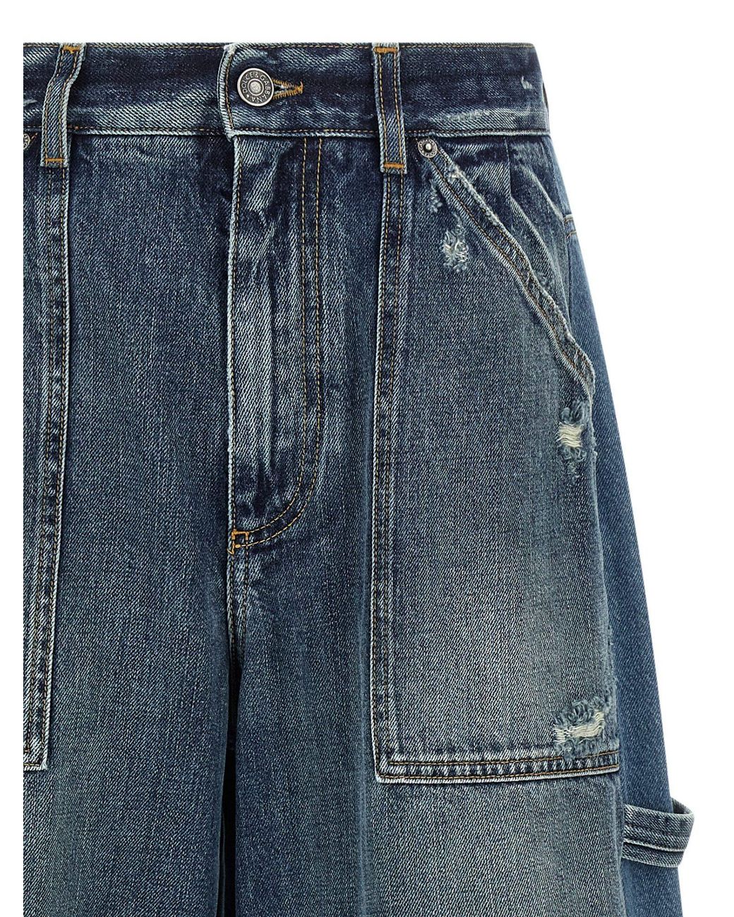 Dolce & Gabbana Blue Denim Bermuda Shorts