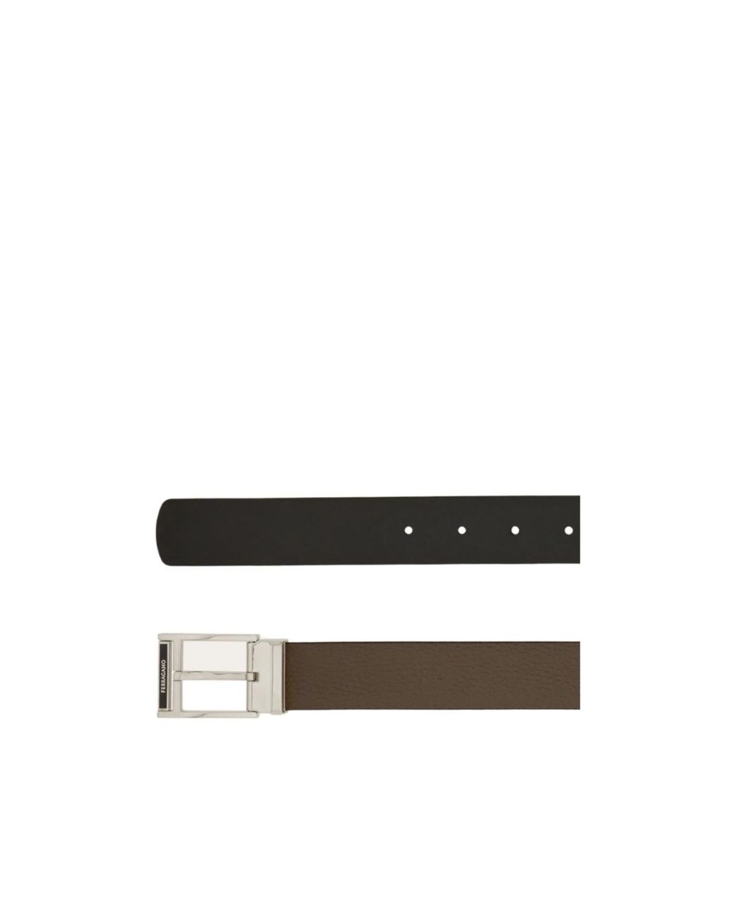 Ferragamo White Reversible And Adjustable Belt for men