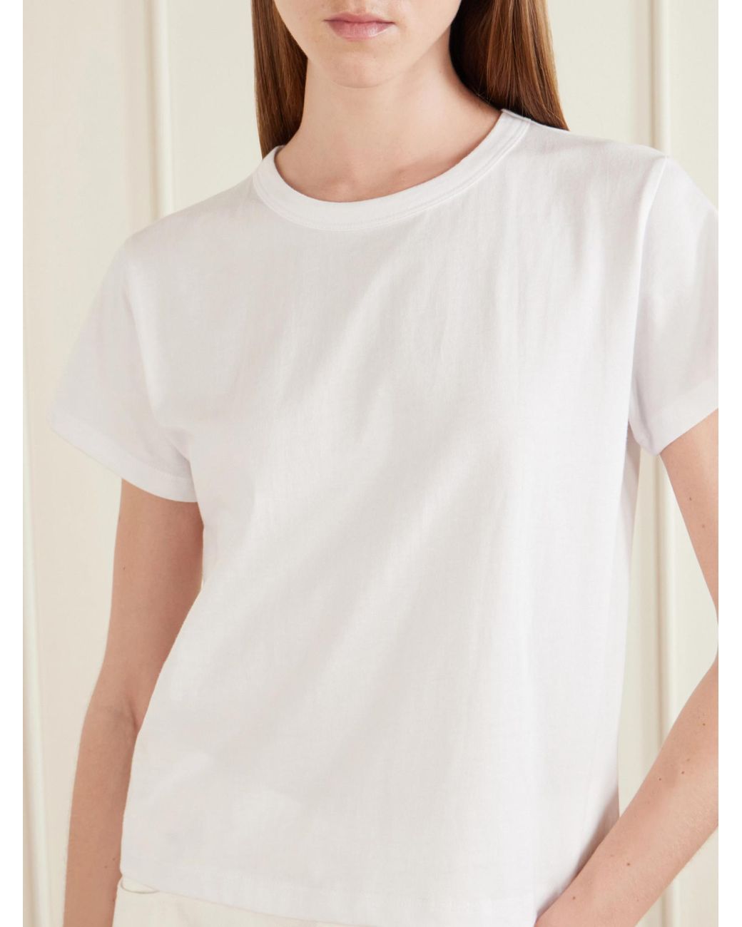 Leset White Cotton-Jersey T-Shirt