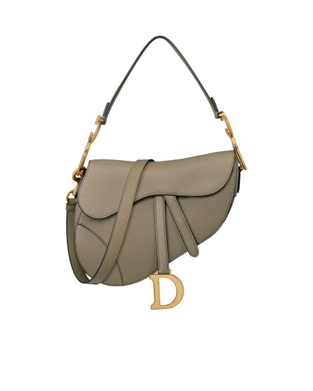 Dior White Saddle Bag With Strap