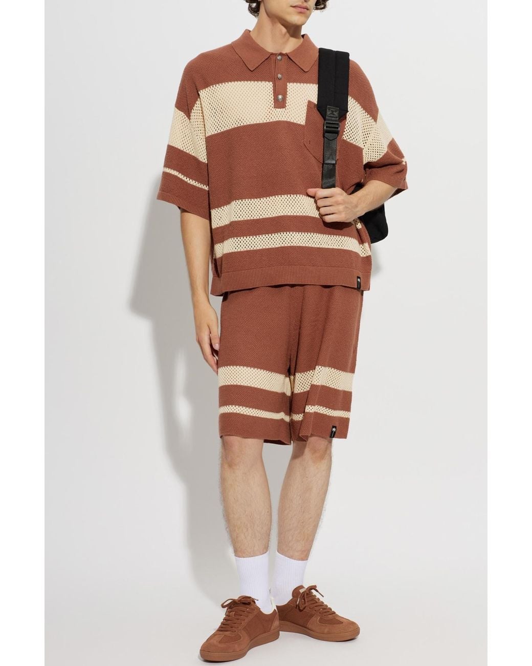 Palm Angels Brown Drawstring Shorts for men