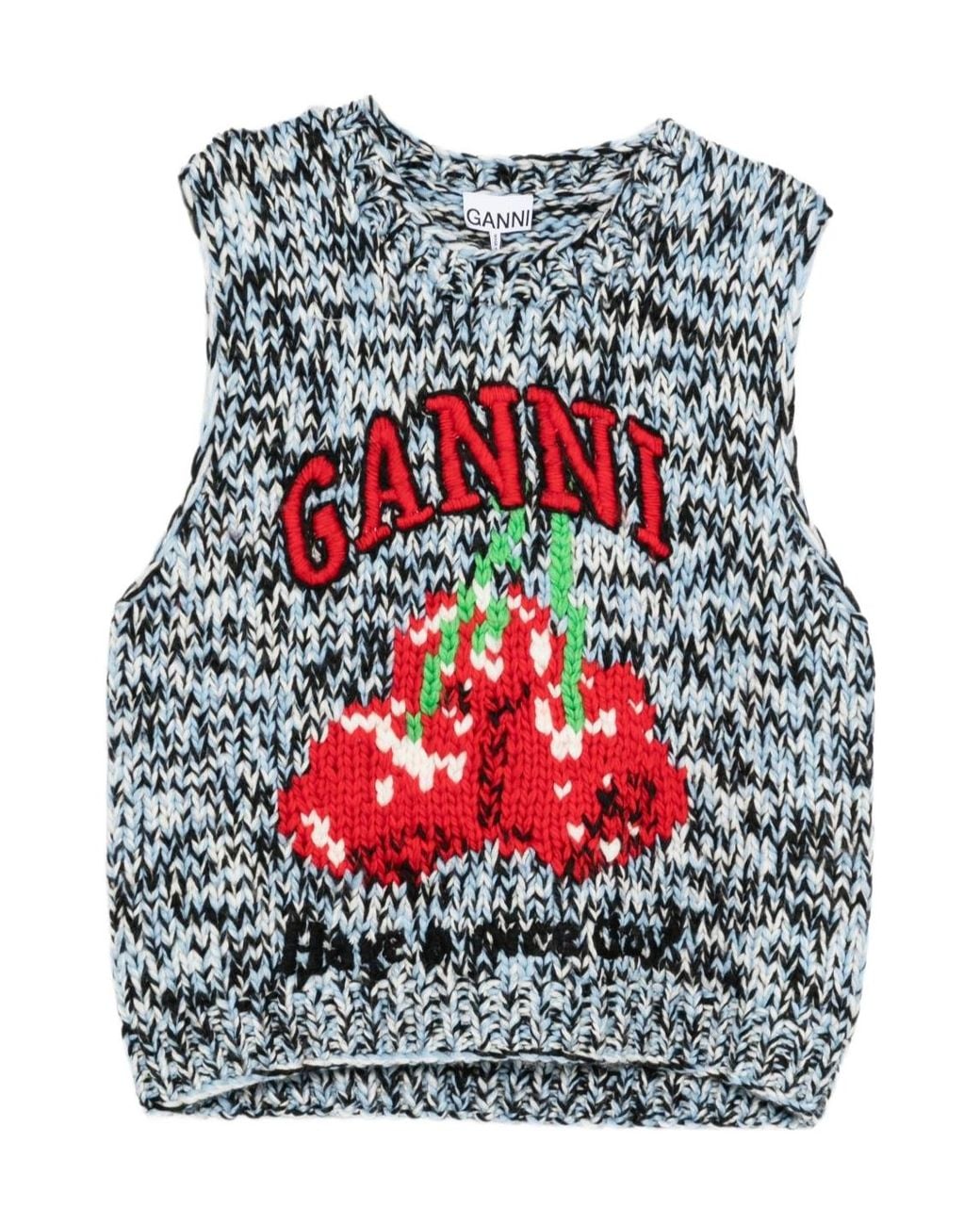 Ganni Red Knitted Vest
