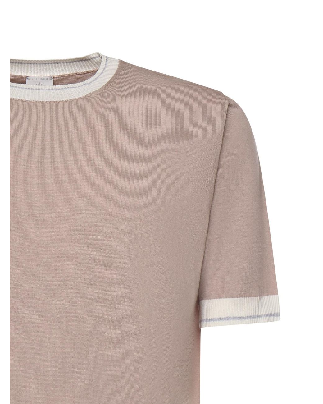 Eleventy Multicolor Contrast Trim Crew Neck T-Shirt for men