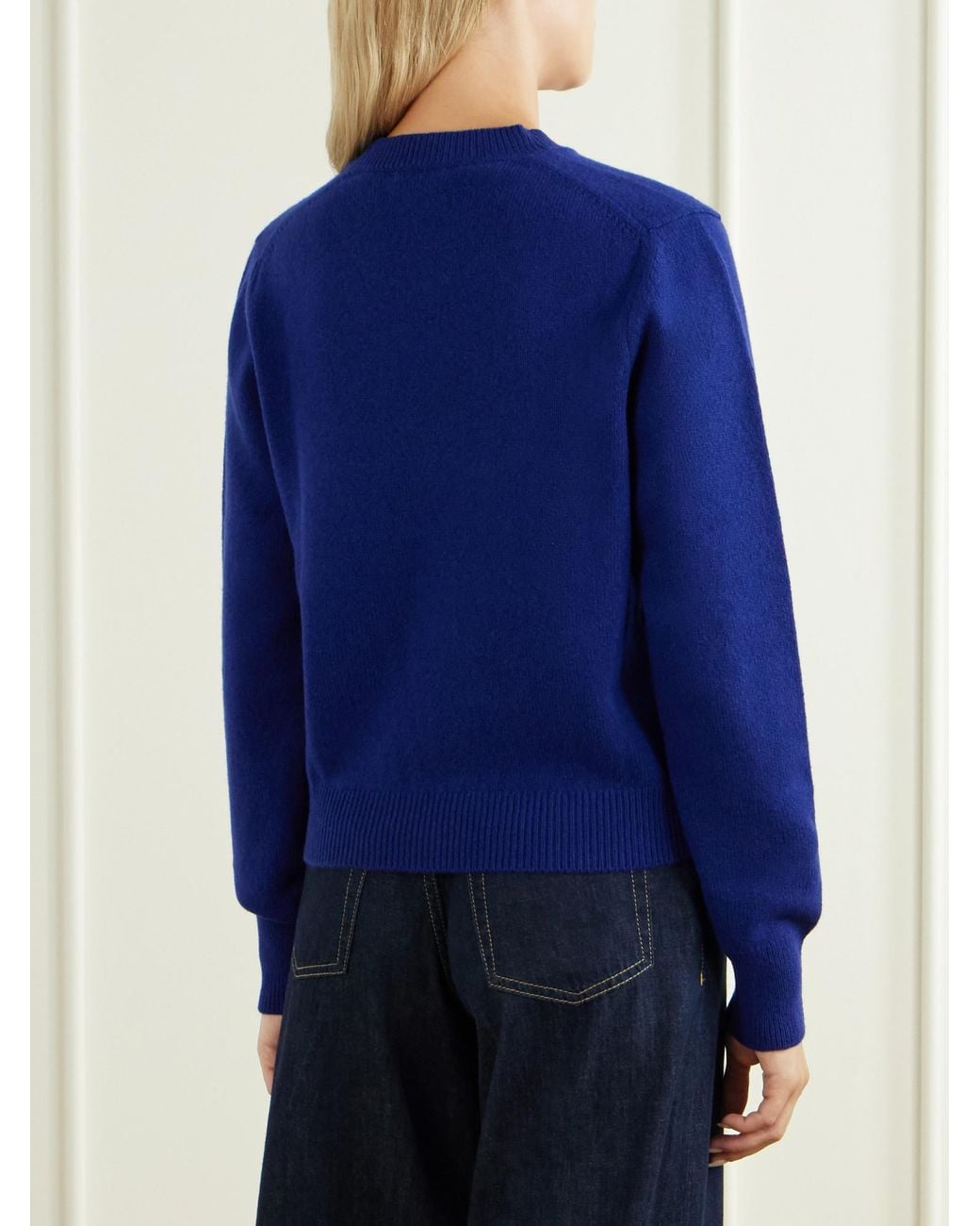 &Daughter Blue Simple Wool Sweater