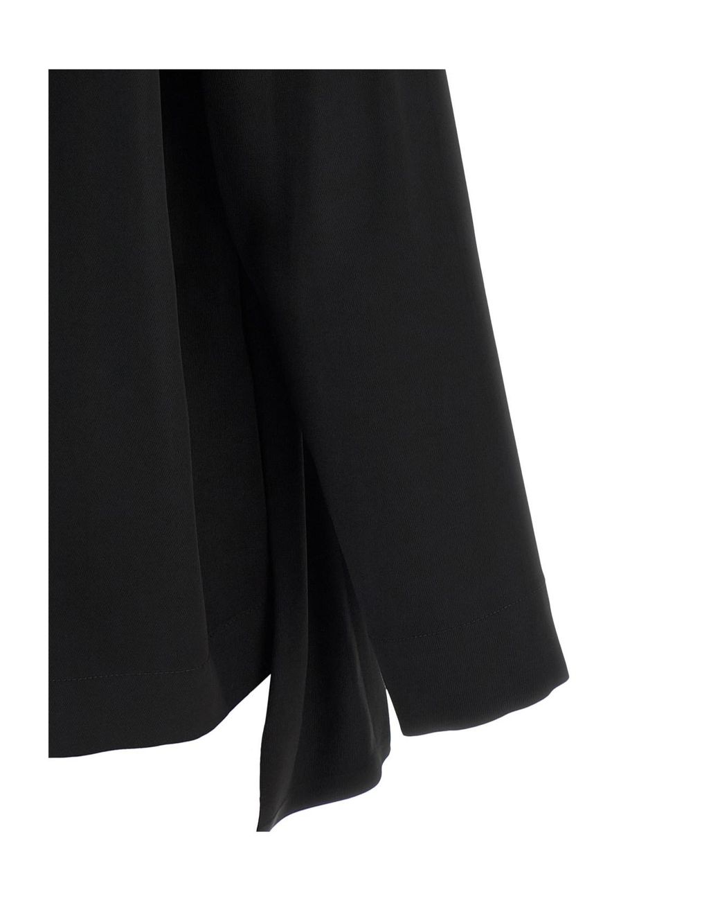Nude Black Draped-Panel Asymmetrical Blouse