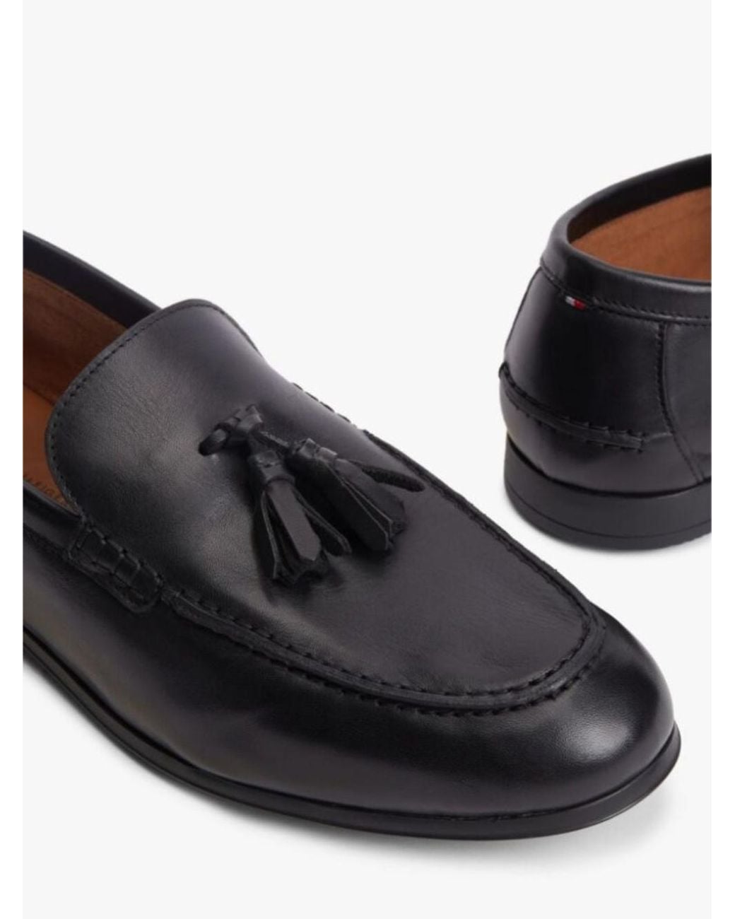 Tommy Hilfiger Black Tassel Loafers for men