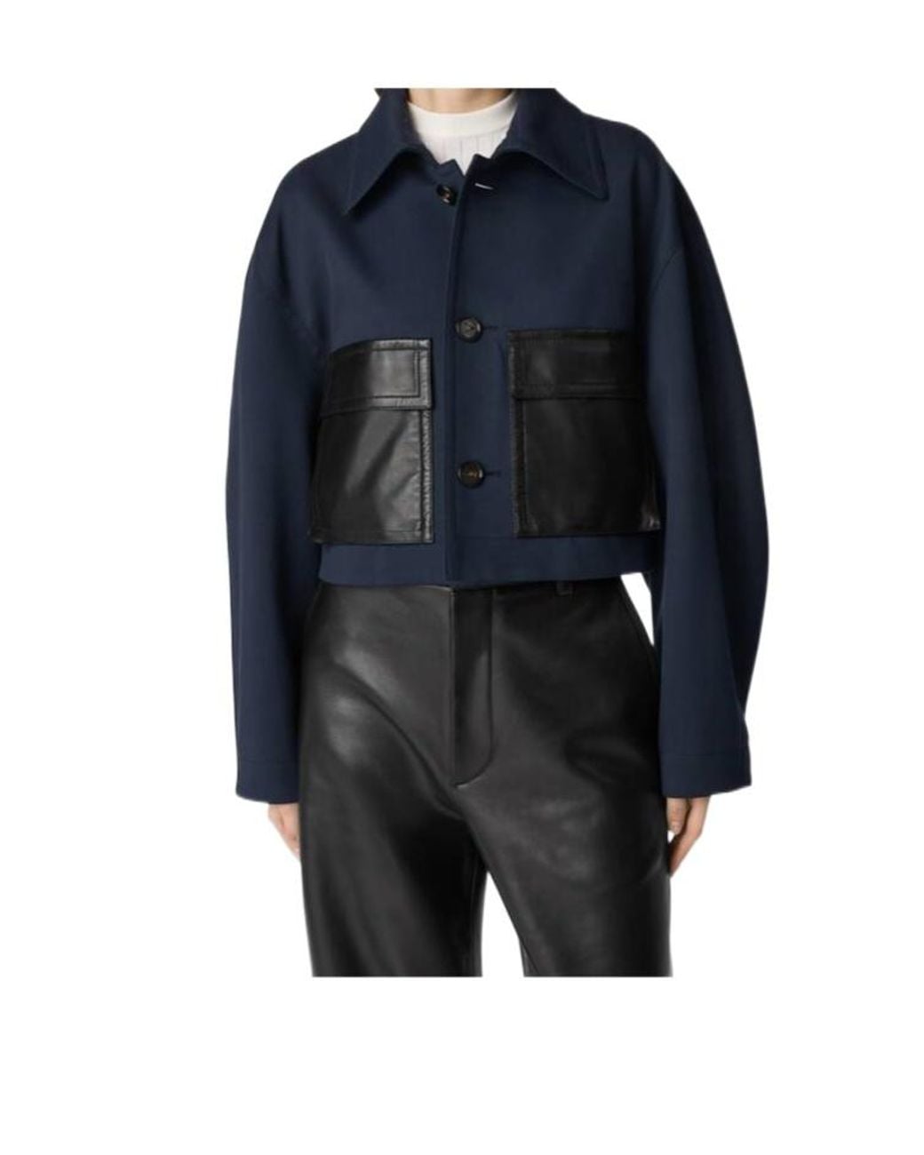 Bottega Veneta Blue Long Sleeved Buttoned Jacket