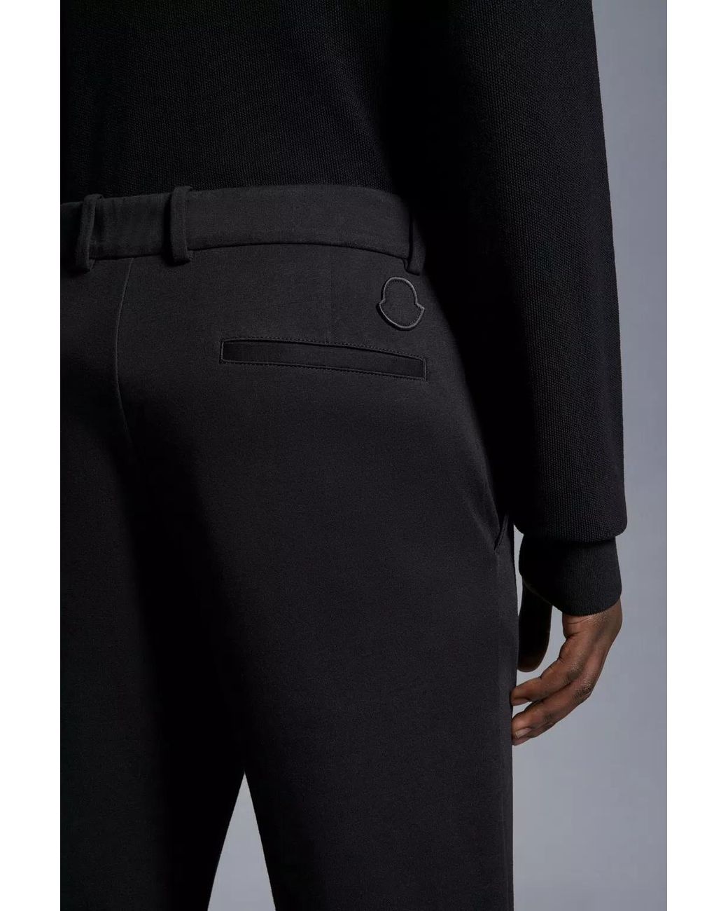 Moncler Black Cotton Trousers for men