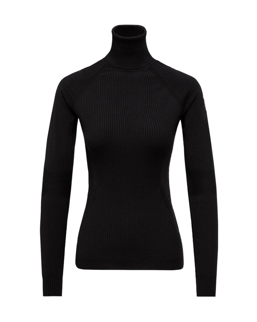 Moncler Black Wool Blend Polo Neck Jumper