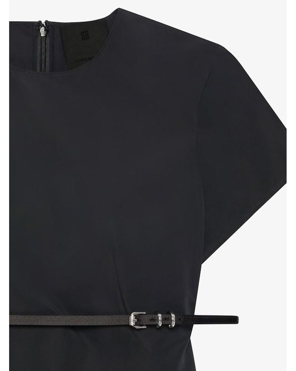 Givenchy Black Voyou Short-Sleeved Midi Dress