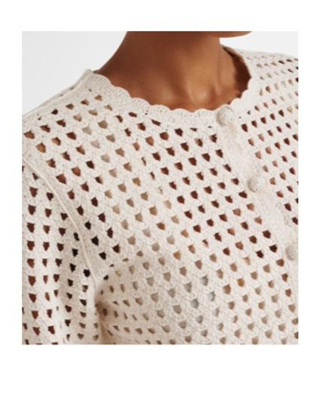FRAME White Knitted Cardigan