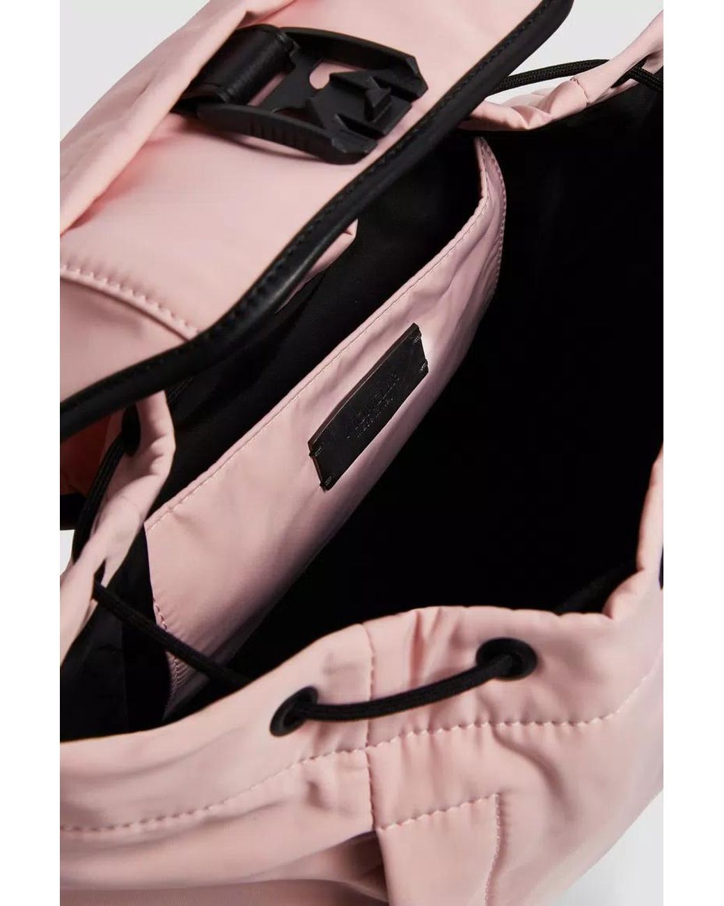 Moncler Pink Logo Printed Backpack