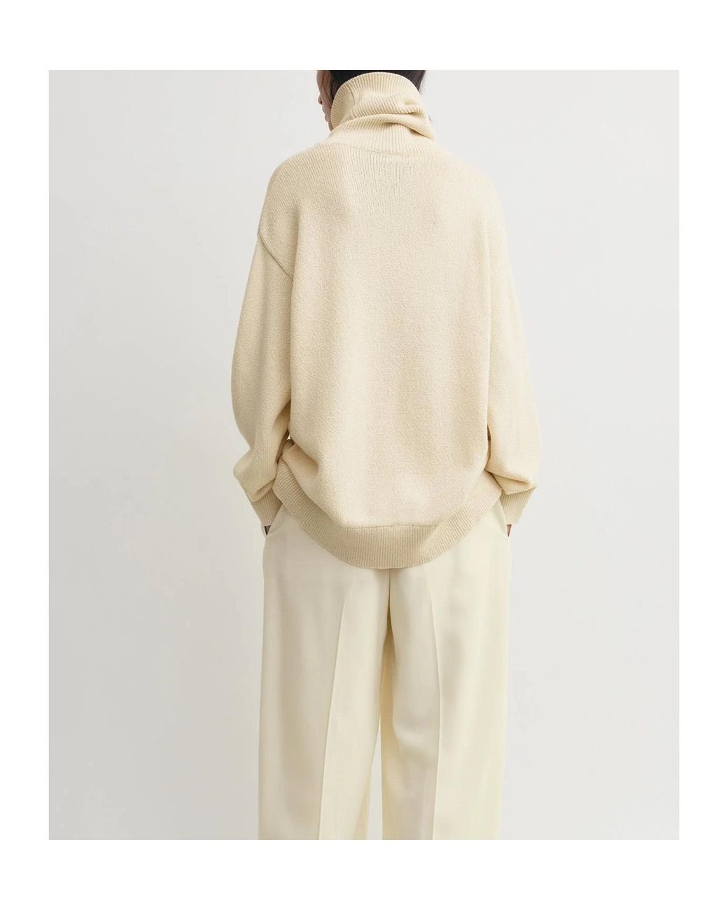Totême Natural Longline Turtleneck Ecru