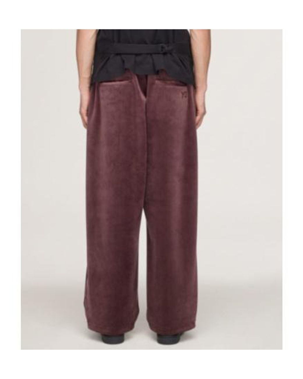 Y-3 Purple Wide-Leg Drawstring Pants for men