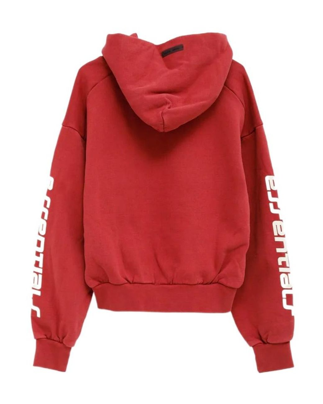 Fear Of God Red Logo-Print Hoodie