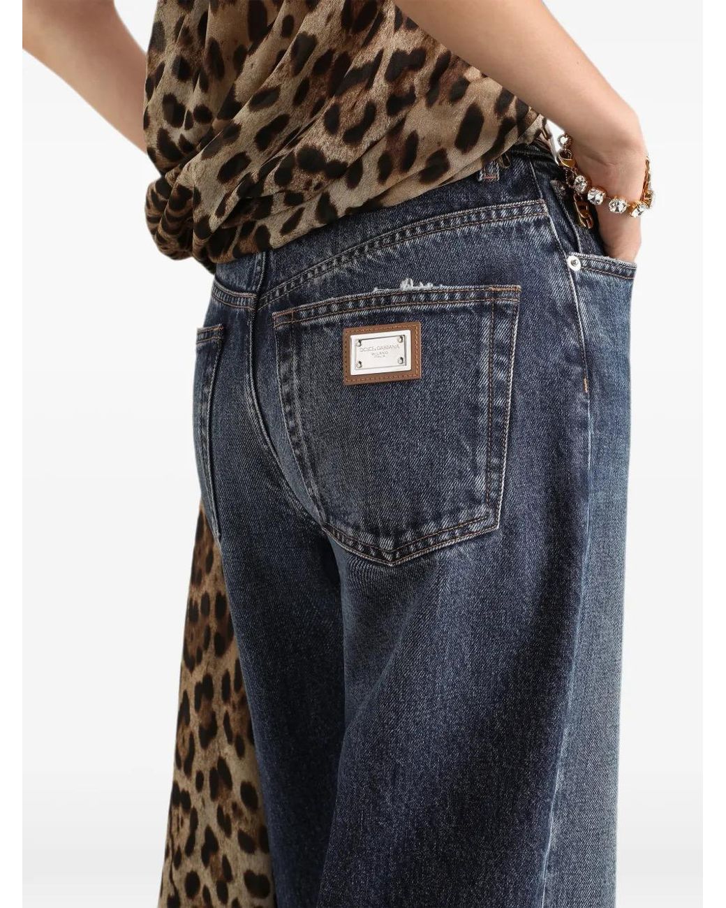 Dolce & Gabbana Blue Wide-Leg Jeans