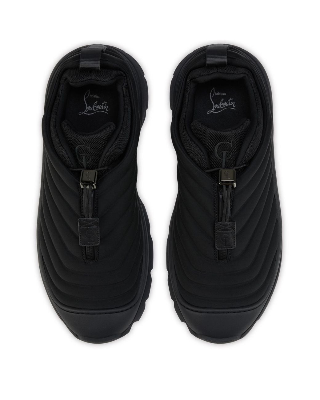 Christian Louboutin Black Round-Toe Sneakers for men