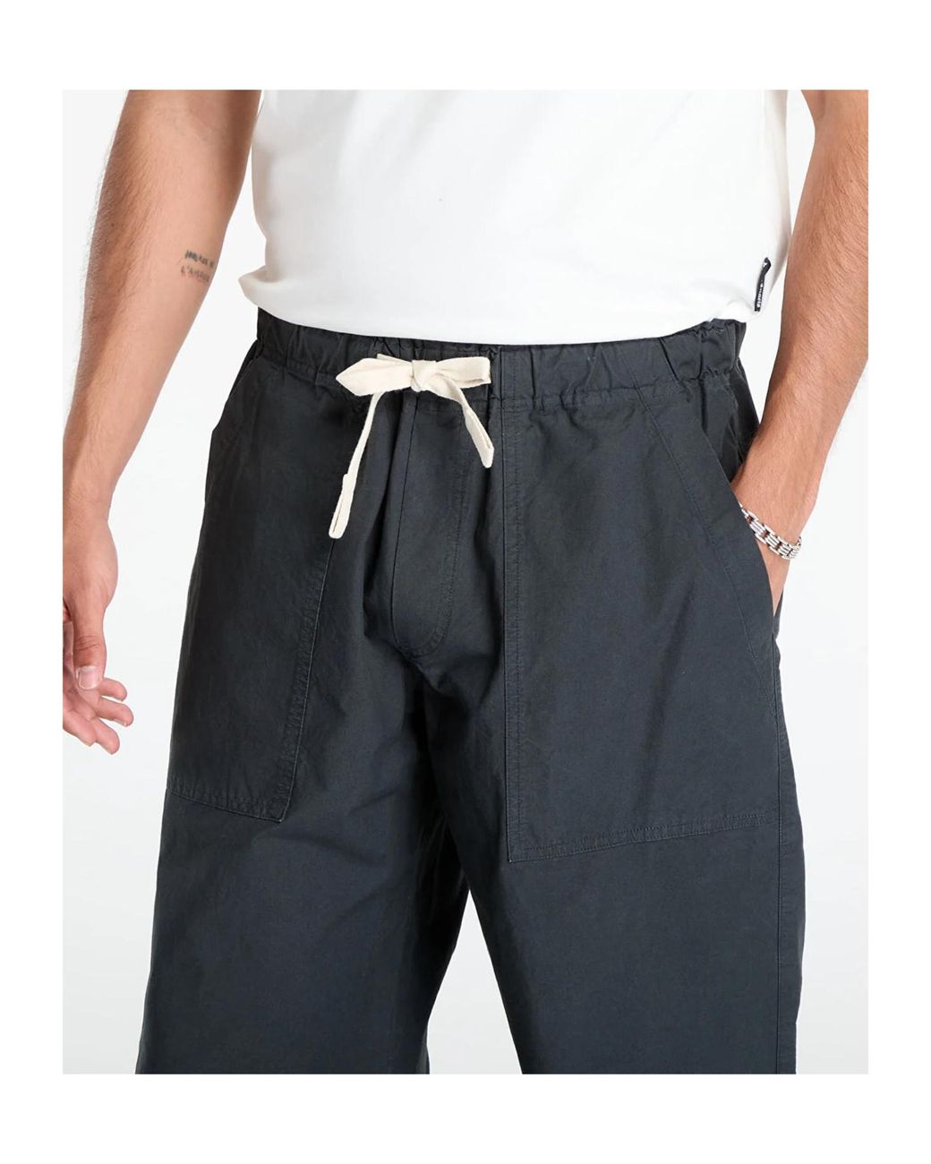 Palm Angels Gray Wide Leg Pants for men