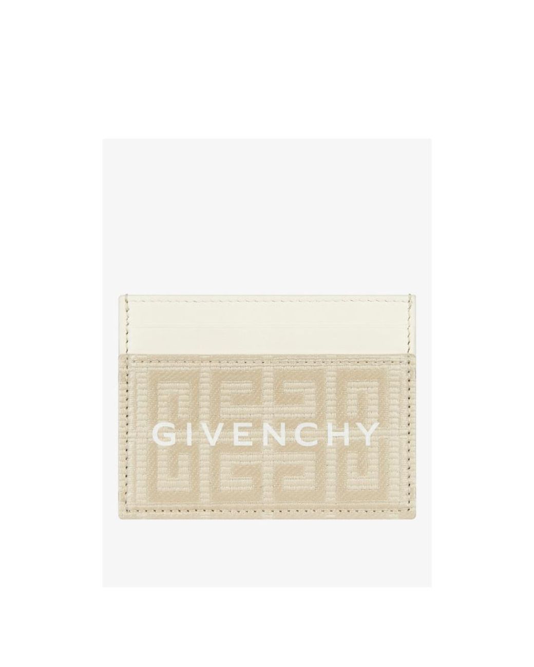 Givenchy White G Cut Card Holder