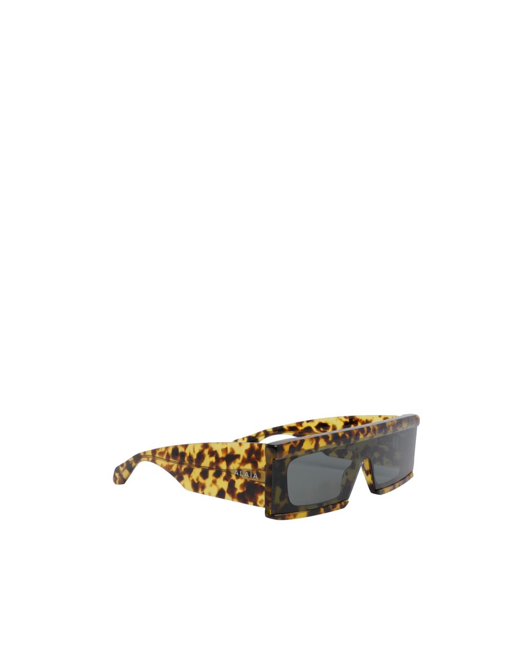 Alaïa Green Alaïa Rectangular Thick-Frame Sunglasses