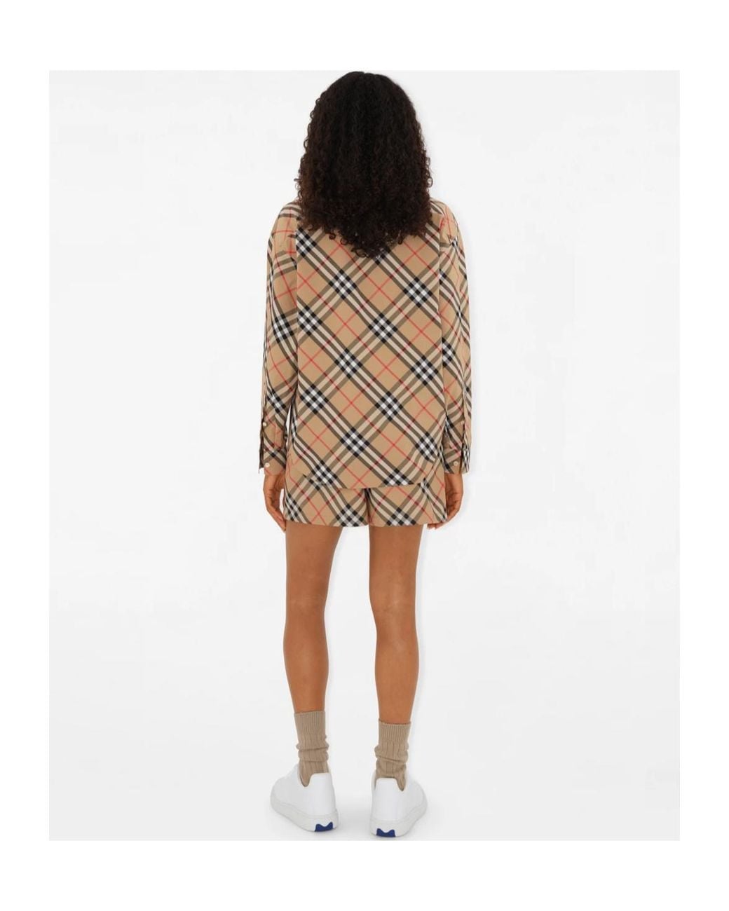 Burberry Natural Check Printed Long Sleeved Shirt