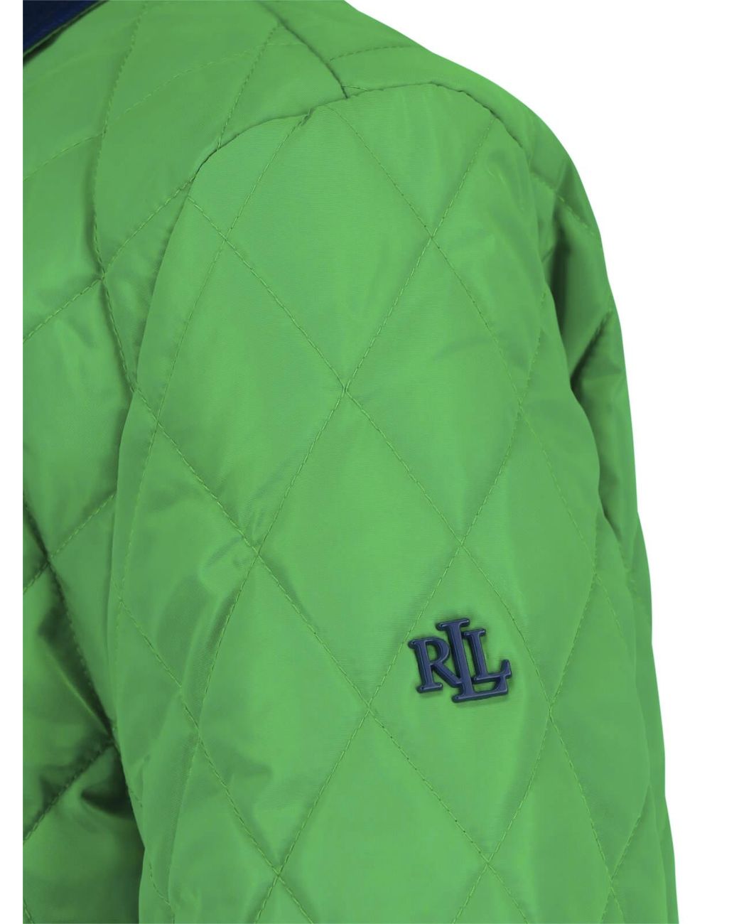 Ralph Lauren Green Lauren Quilted Snap-Front Jacket