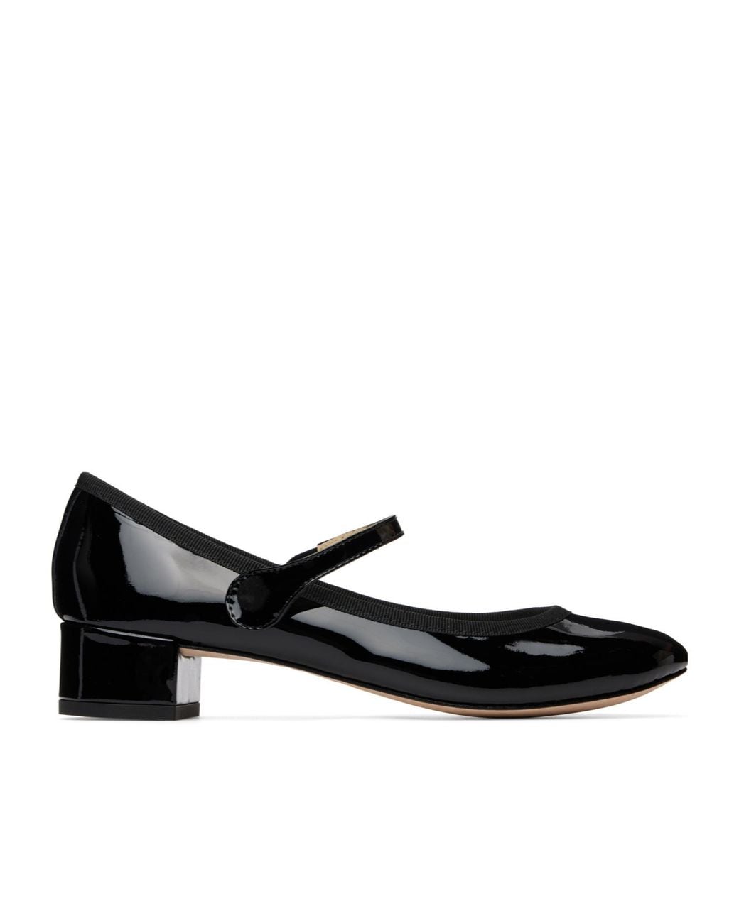 Repetto Black Rose Mary Jane Low Heels