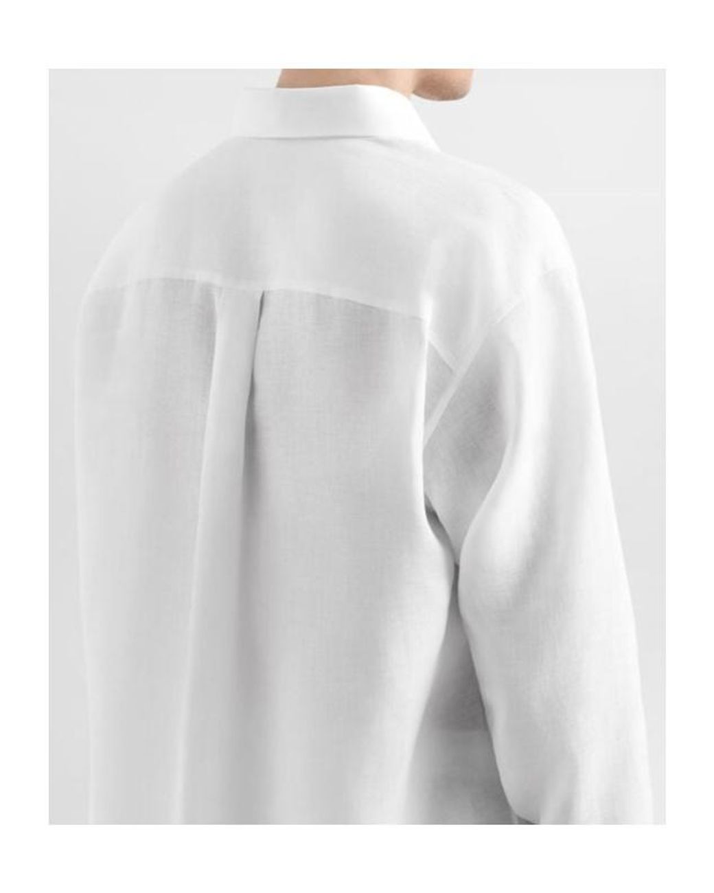 Dolce & Gabbana White Heraldic Patch Long-Sleeved Shirt for men