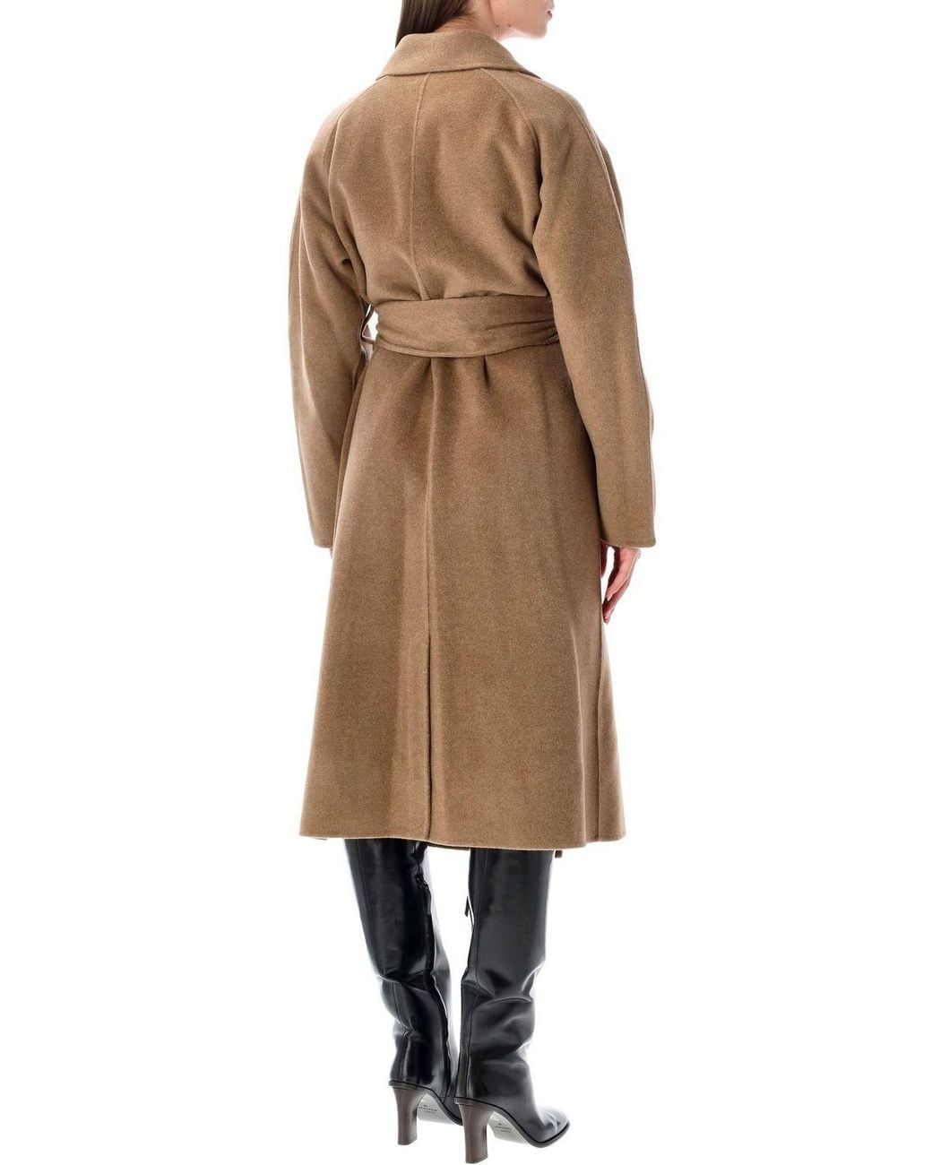 Soeur Brown Harvard Belted Wrap Coat