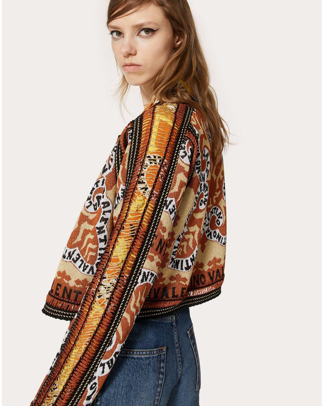 Valentino Brown Long-Sleeved Casual Jacket