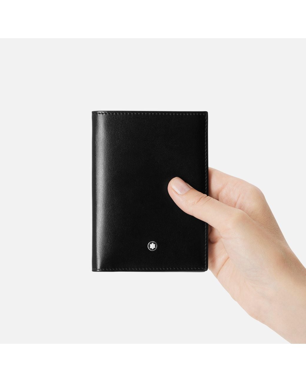 Montblanc Black Mini Logo Plaque 4Cc Wallet for men