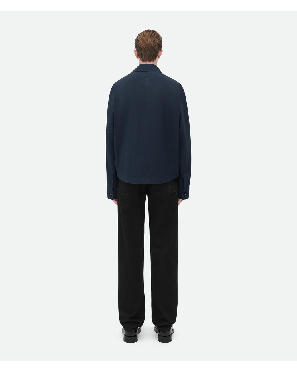 Bottega Veneta Blue Buttoned Overshirt Jacket for men