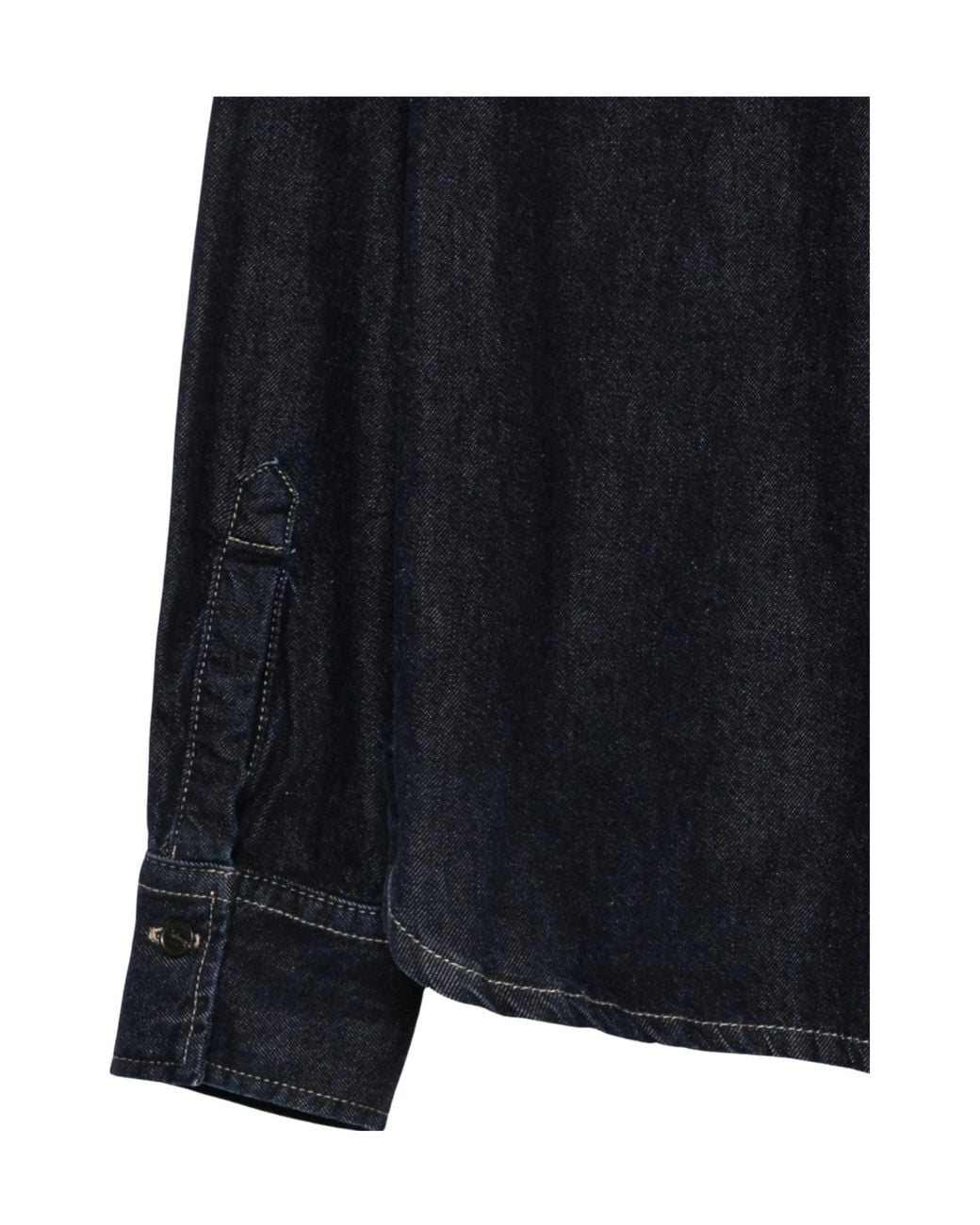 Closed Black Single-Breasted Denim Shirt