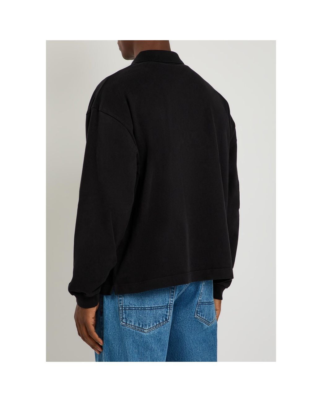 Represent Black Pure Cotton Long-Sleeved Sweatshirt for men