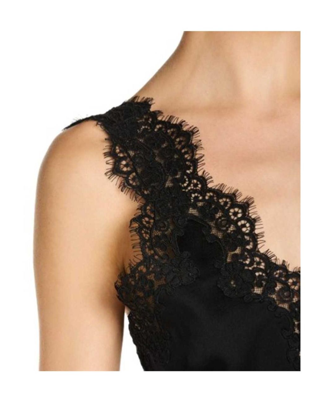 Stella McCartney Blue Lace-Trim Satin Top