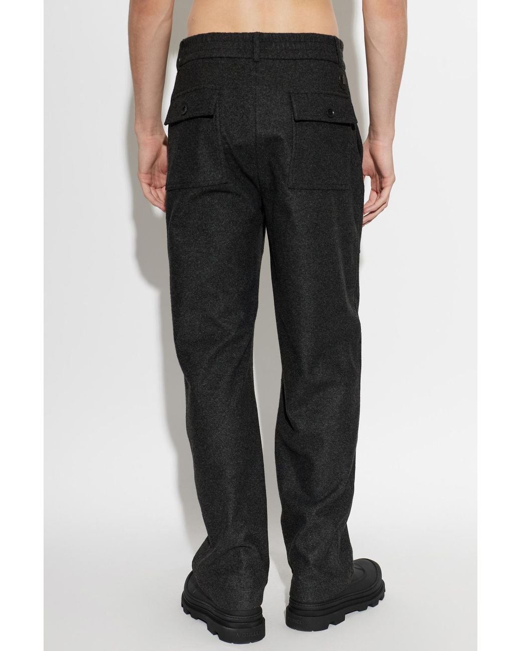 Moncler Black Straight-Leg Pants for men