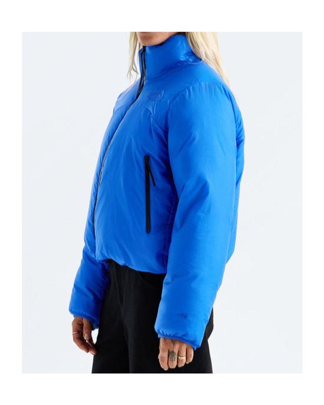 The North Face Blue Colorblock Puffer Down Jacket