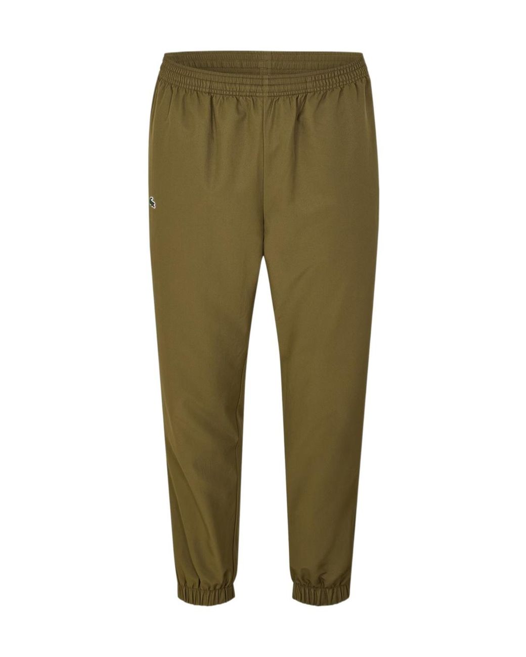 Lacoste Green Taffeta Closed Hem Tracksuit Bottoms for men