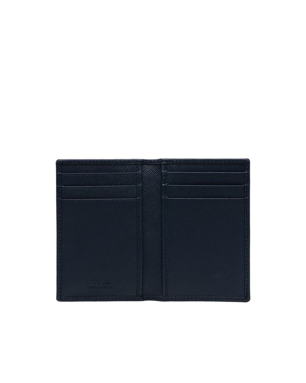 Prada Black Saffiano Leather Card Holder for men
