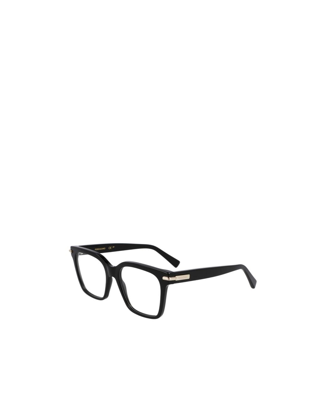 Ferragamo Metallic Rectangle-Frame Logo-Detail Glasses