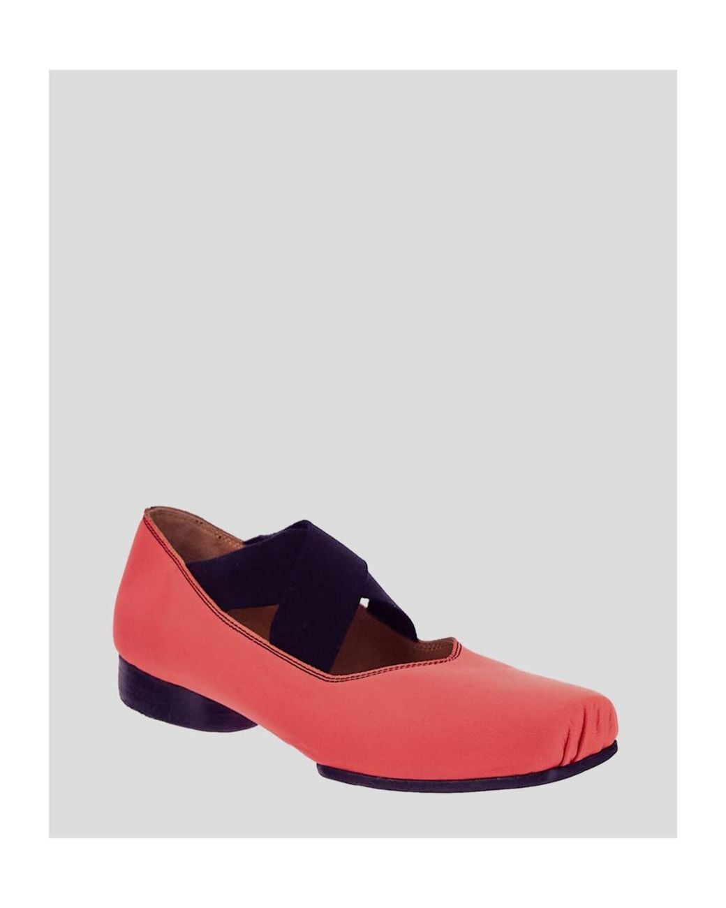 Uma Wang Red Square-Toed Ballet Shoes