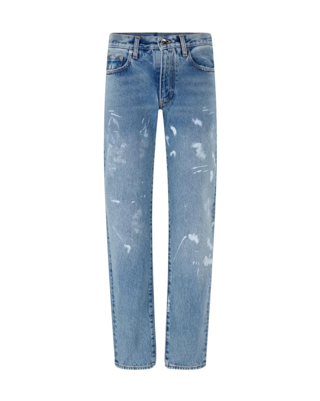 Off-White c/o Virgil Abloh Blue Diagonal Slim Jeans for men