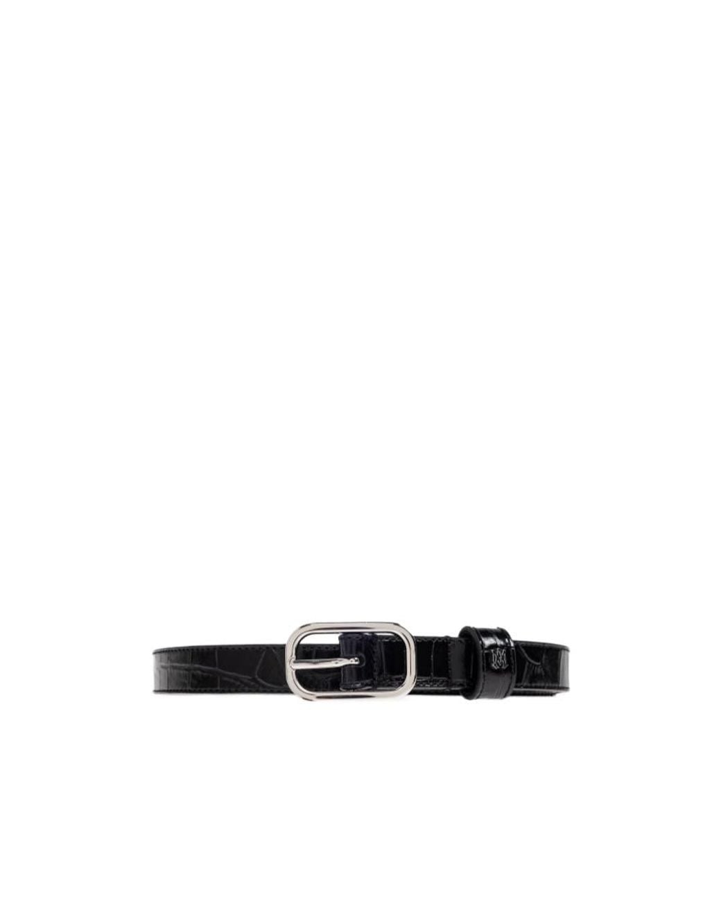 Amiri White Ma Logo Plaque Buckled Belt for men